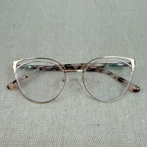 Chelsea Morgan CM 202415 Gold Tortoise Cat Eye Eyeglasses Frames 53-18-140 Women
